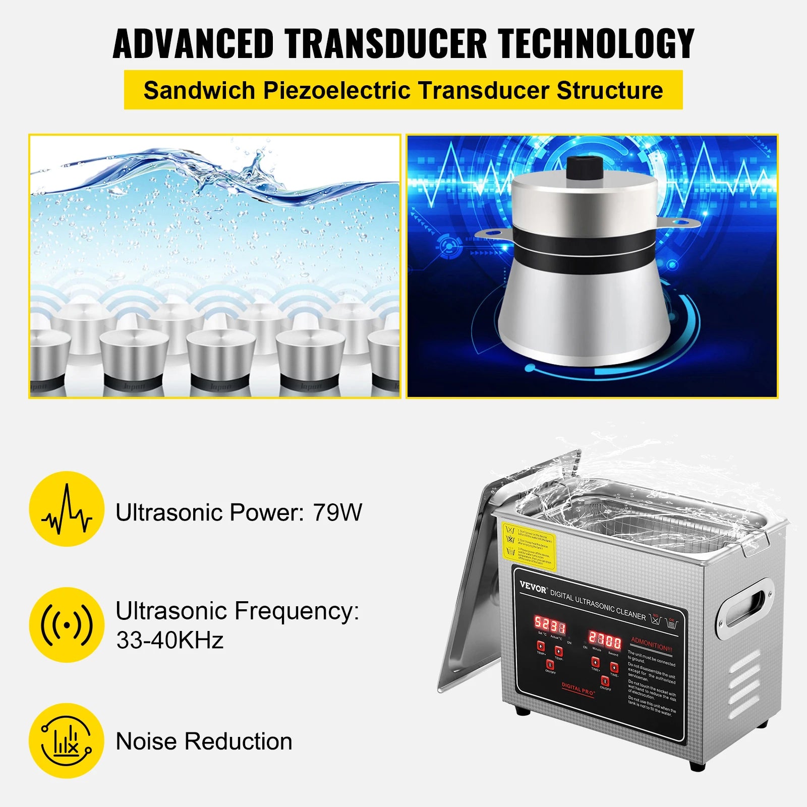 Ultrasonic Cleaner 2L–30L Stainless Steel Deep Cleaning Machine