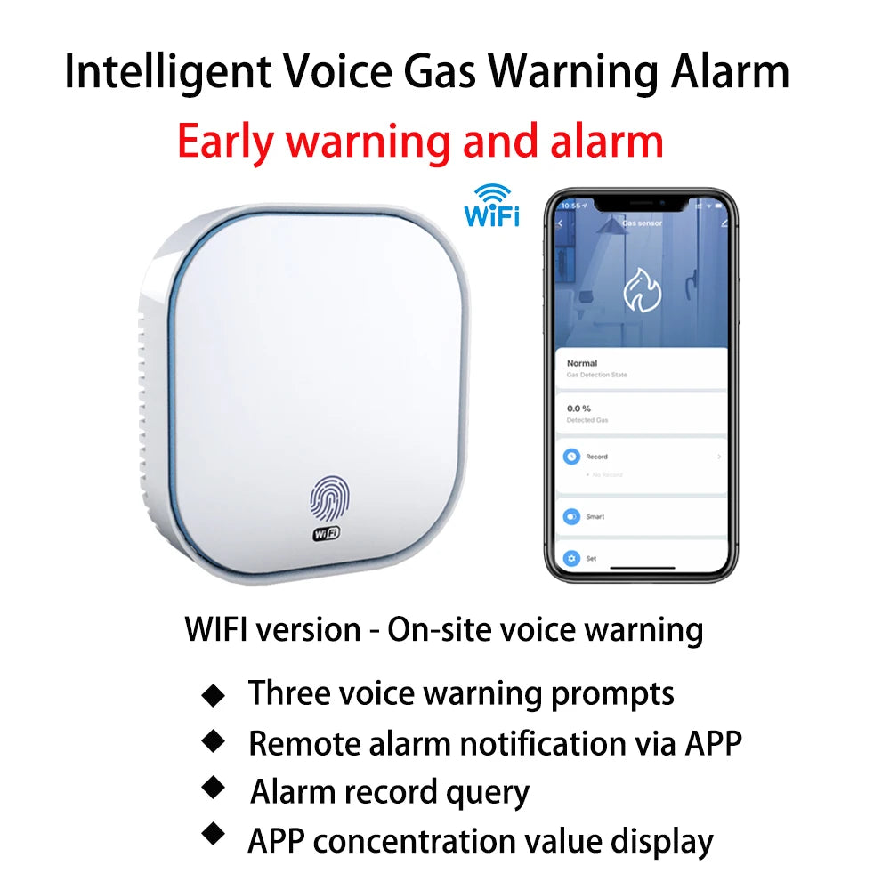 WiFi Smart Gas and Carbon Monoxide Alarm Detector