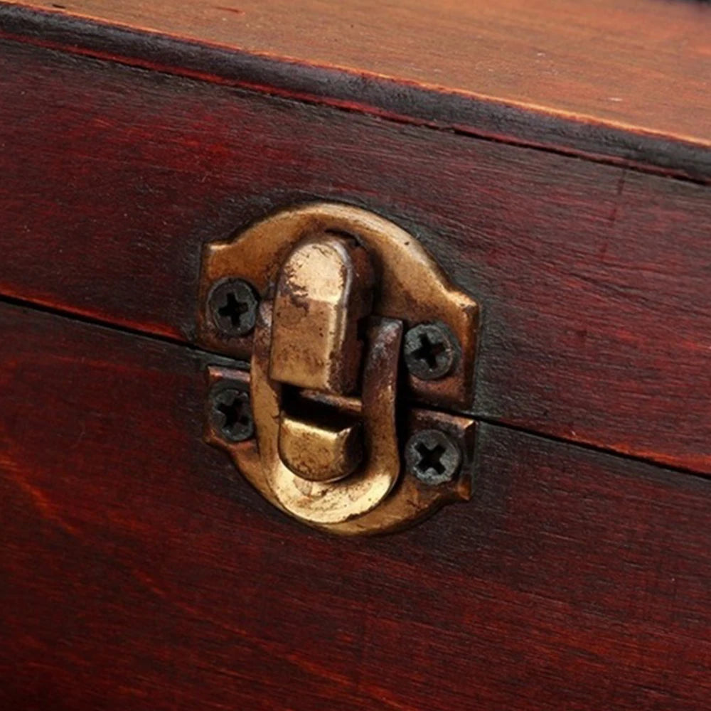 Wooden Storage Box with Hinged Lid