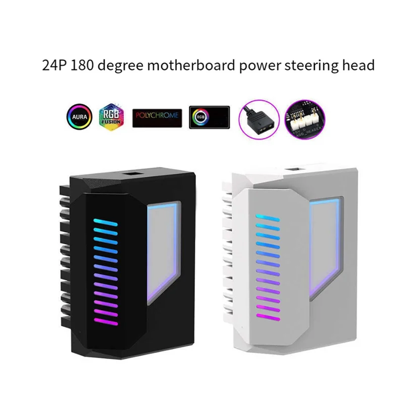 ATX 24-Pin 180° ARGB Adapter, 5V 3-Pin Sync