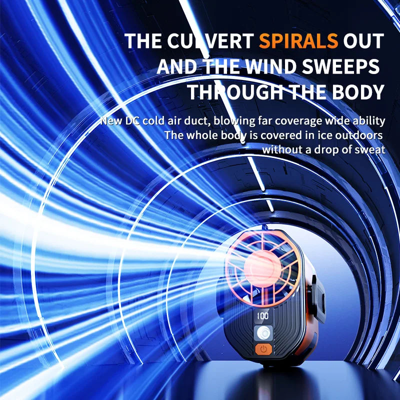 Xiaomi 2025 Waist-hanging Fan High-speed Portable Waist-clip Outdoor Construction Site Cool Down USB Mini Neck-hanging 