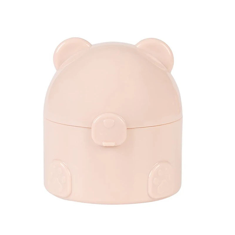 Estojo para esponja de maquilhagem em forma de urso com peneira