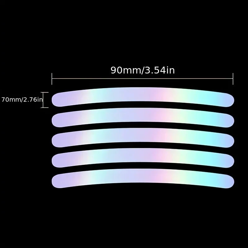 20PCS Car Wheel Luminous Stickers Reflective Stickers Luminous Fluorescent Color Wheel Decoration Motorcycle Night Stickers 