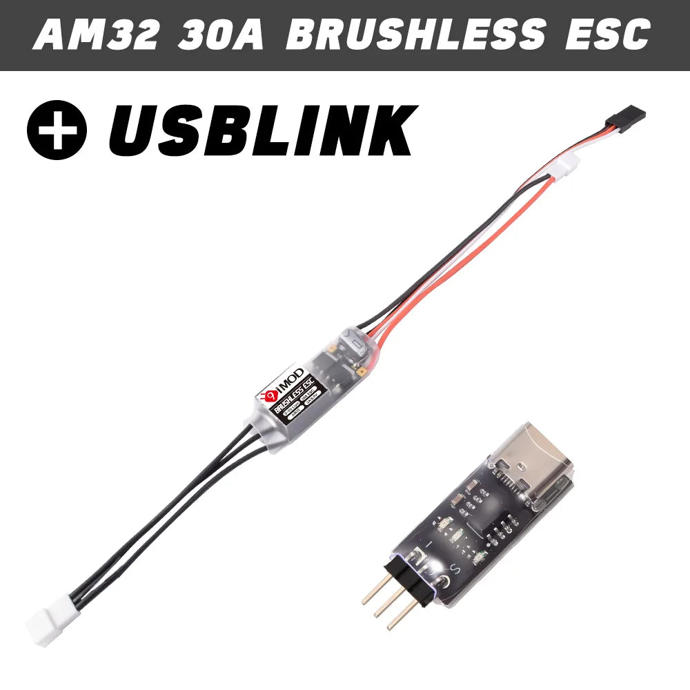 9IMOD 30A AM32 -harjaton ESC pieniin RC-telaketjuautoihin