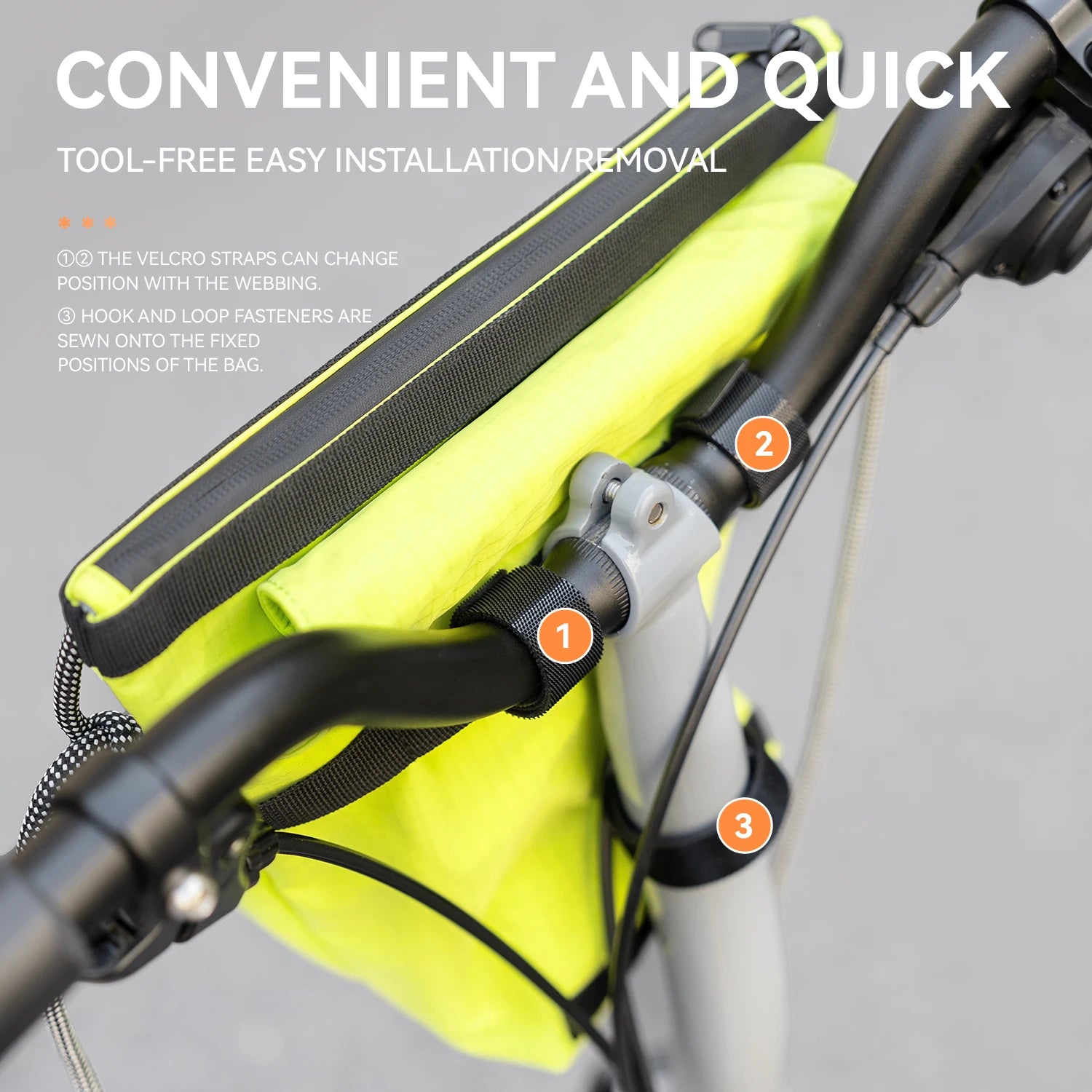 2.5L Waterproof Bike Handlebar Bag with Quick Release Mount