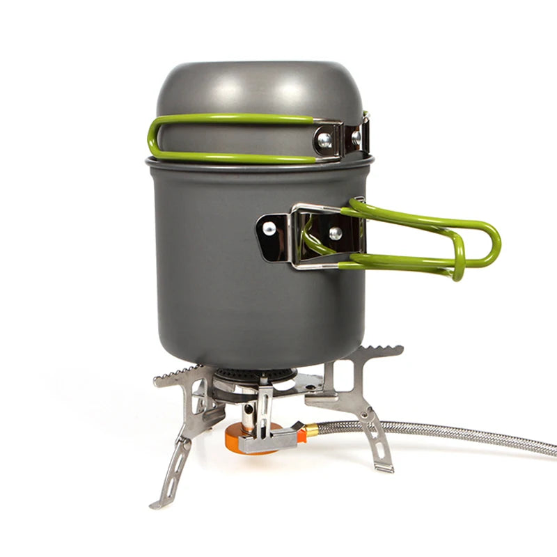 Camping Pot with Non-Stick Surface and Foldable Handle