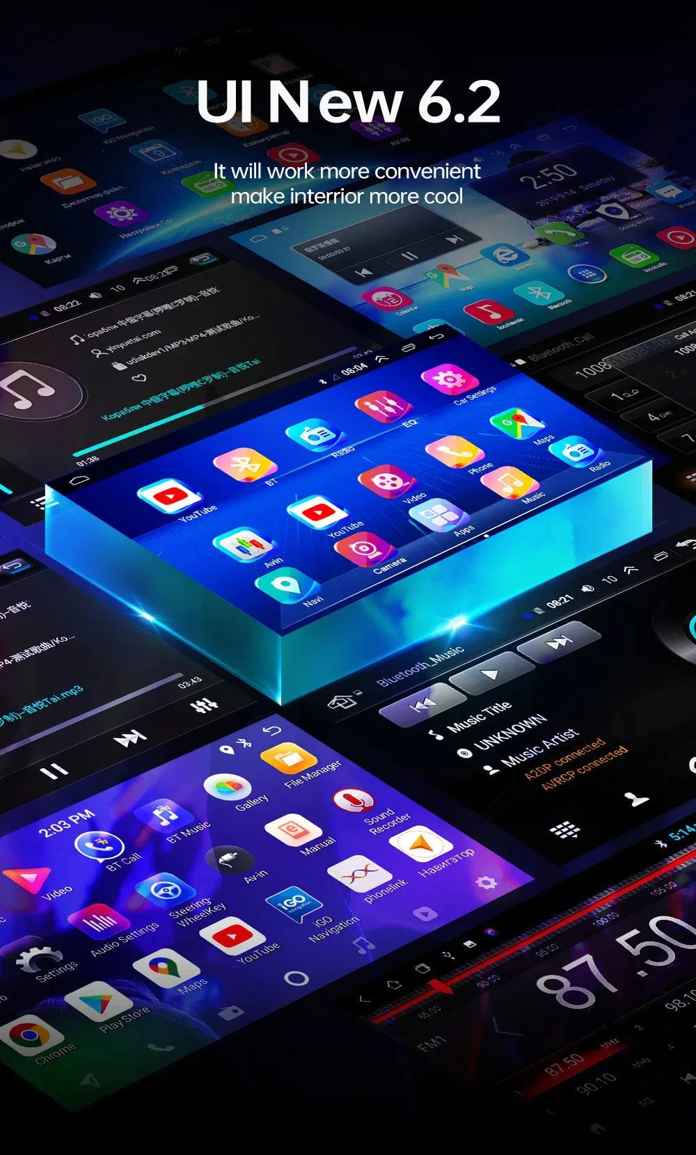 7/9/10 Inch Univerzális Android 13 Autórádió 64G Autorádió Android 2 Din Autórádió GPS BT Központi Multimédia Okos Autó Rendszerek
