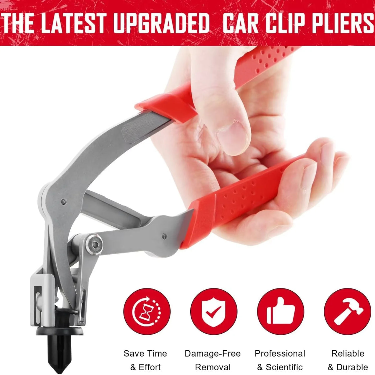 Alicates con resorte para retirar clips de molduras de automóviles