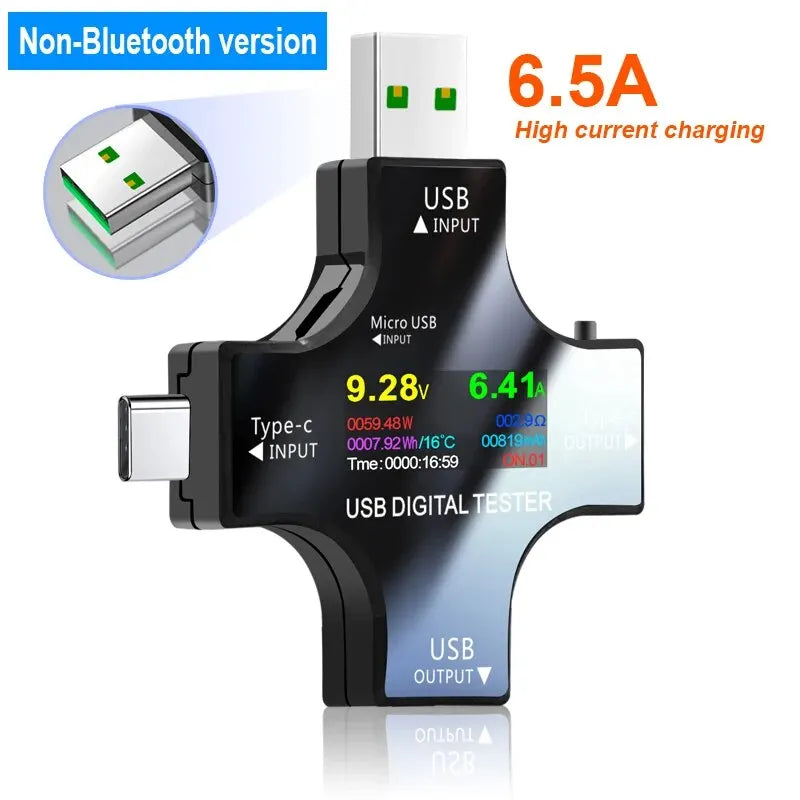 ‌USB Tester Type-C PD Digital Capacity Meter 8A Voltage Current Monitor Power Bank Charger Detector with QC3.0 Fast Charging 