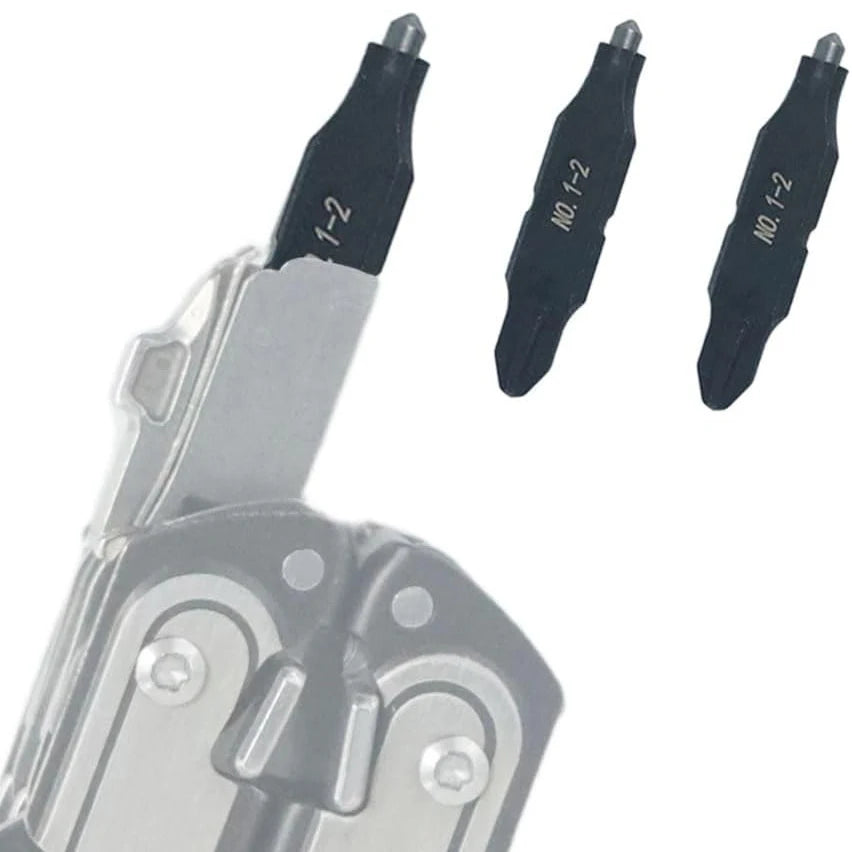 Glass Breaker Bit Set,Tungsten Carbide Window Breaking Tip + #1 & #2 Phillips，3 Pack