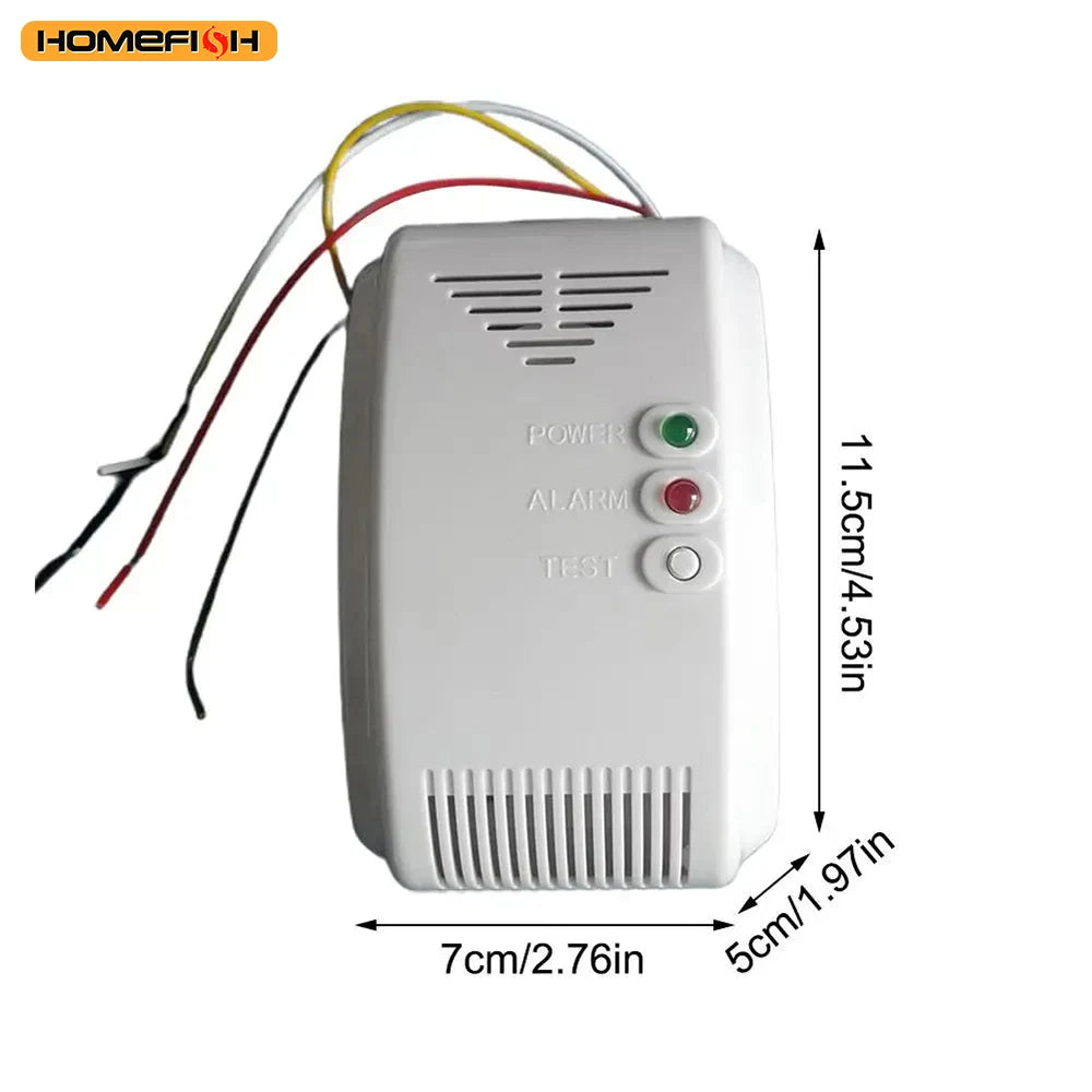 Propane Butane Sensor 12V Gas Detector Sensor Alarm LPG Natural Motor Home Camper Marine LED Flash Alarm Sound