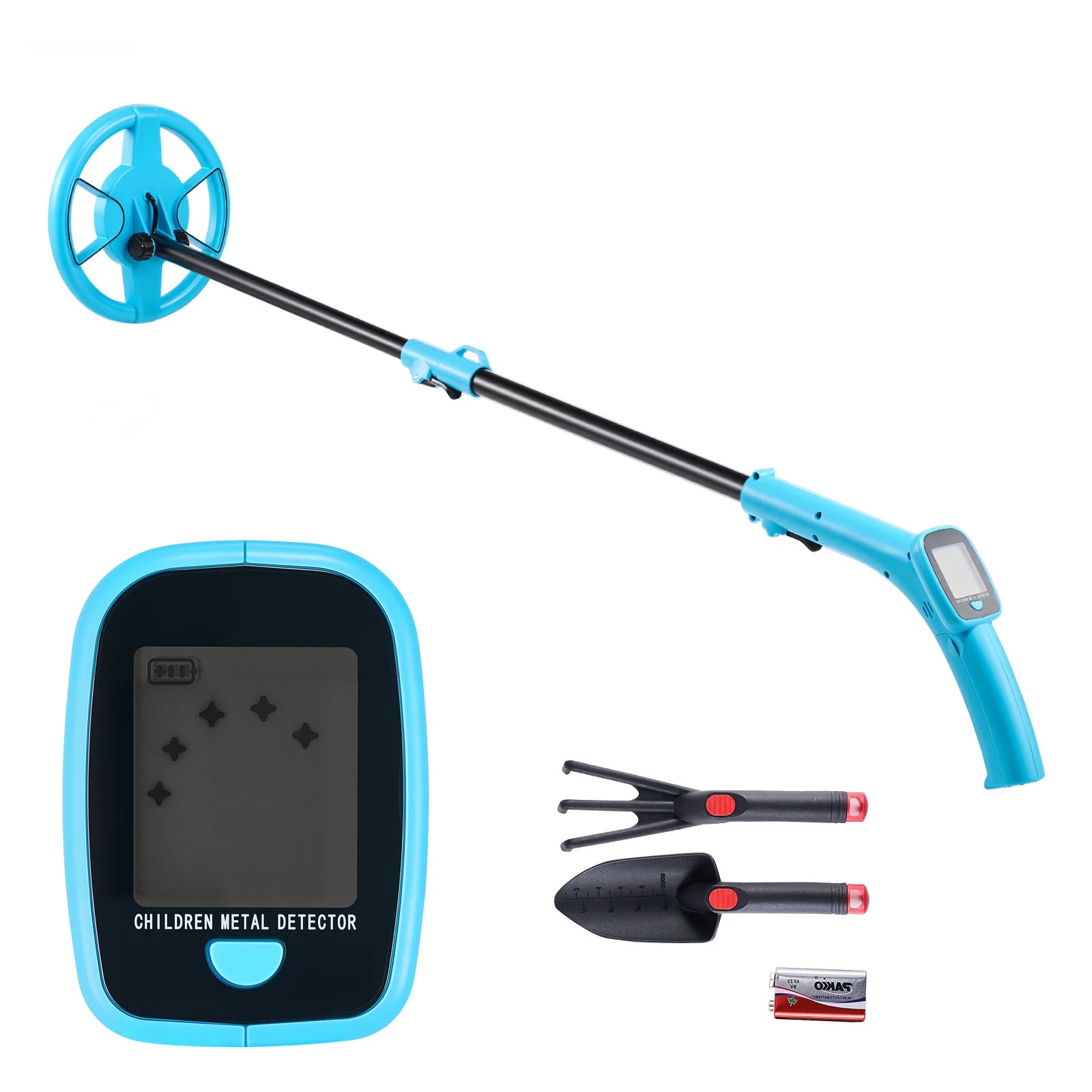 SucceBuy Metal Detector 4" Lightweight LCD 6" IP68 Waterproof Search Coil Adjustable 25.6-36.6" Accuracy For Gold Exploration