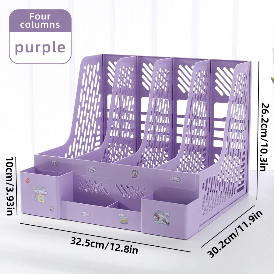 Four-Section Desktop File and Document Organiser