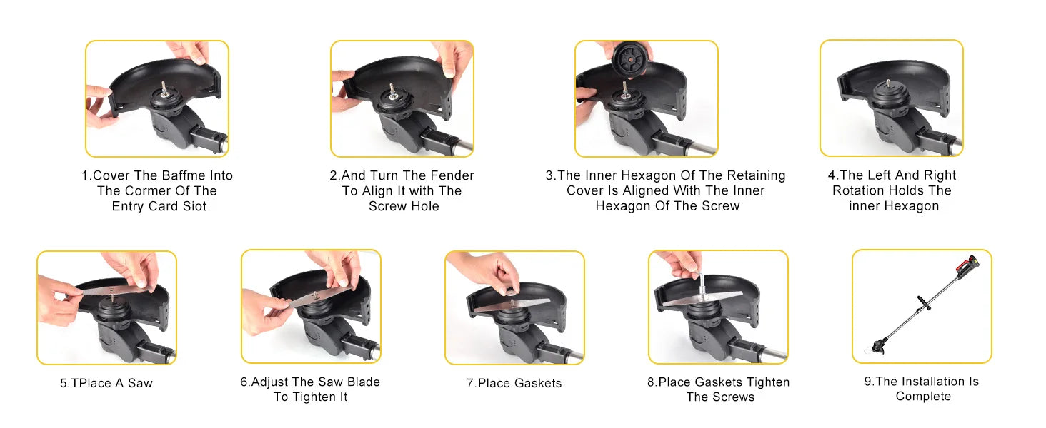 Conentool 24V Cordless Strimmer with Dual Batteries and Blade Set