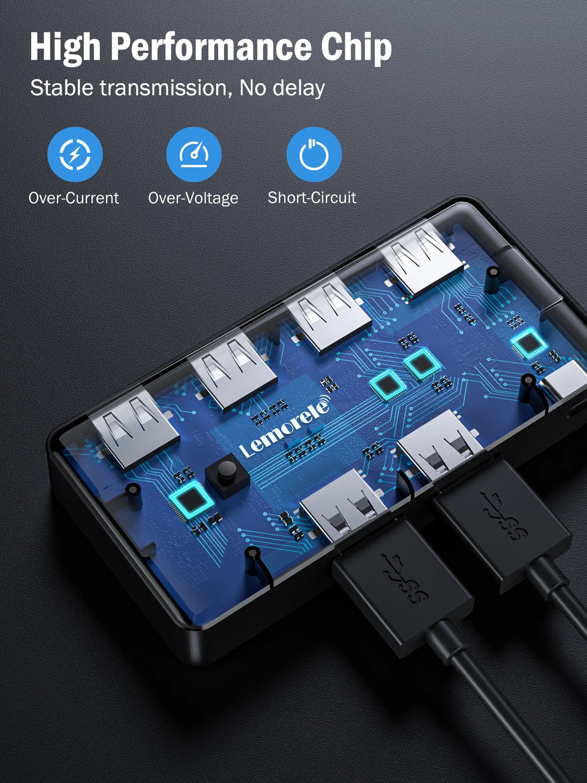 USB 3.0 превключвател за споделяне на периферни устройства между две компютри