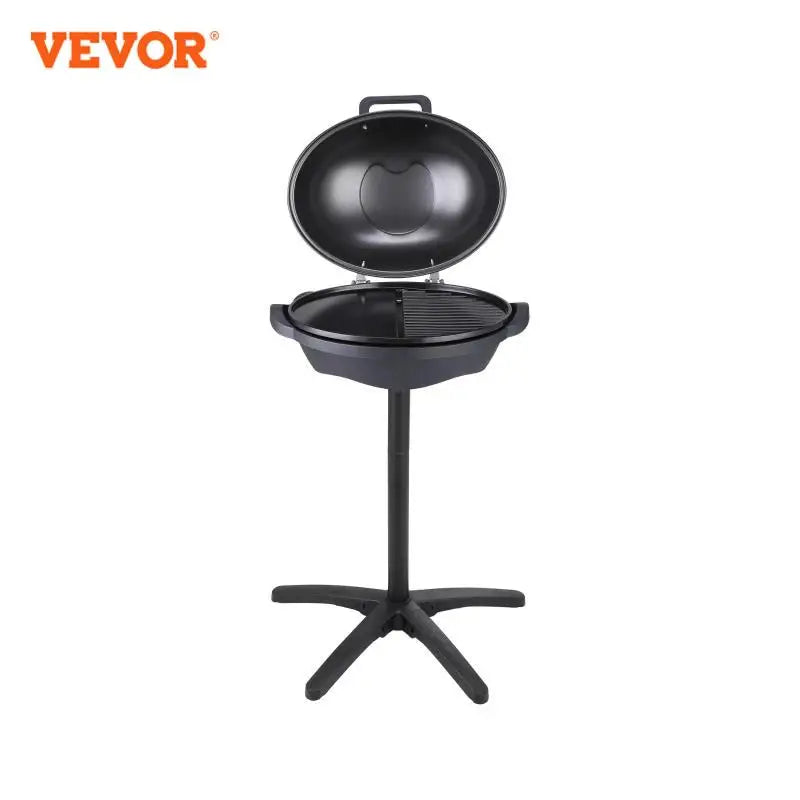 1800W Electric BBQ Grill with 2-Zone Surface for Indoor Outdoor Use