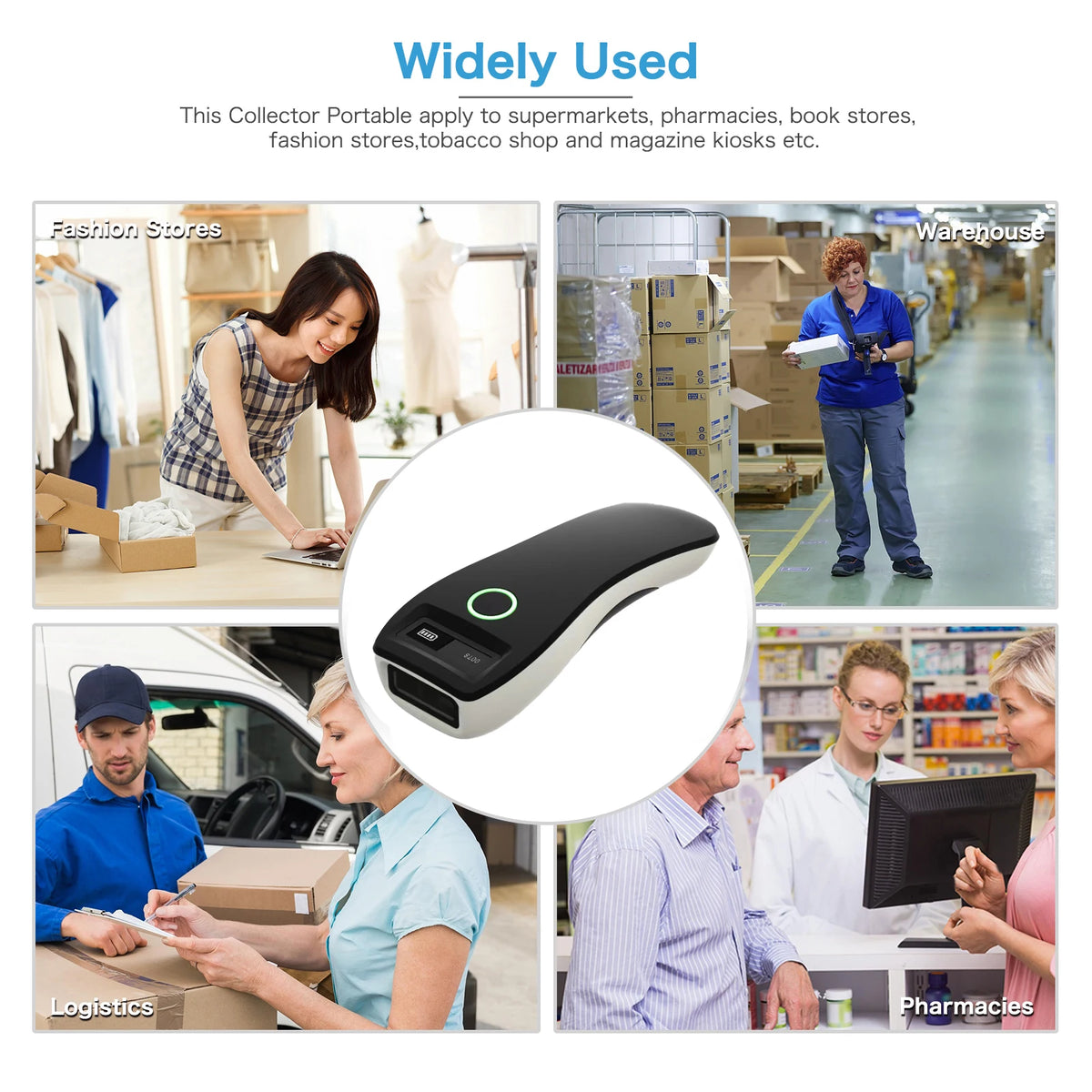 Scanner de codes-barres 2D Bluetooth de poche
