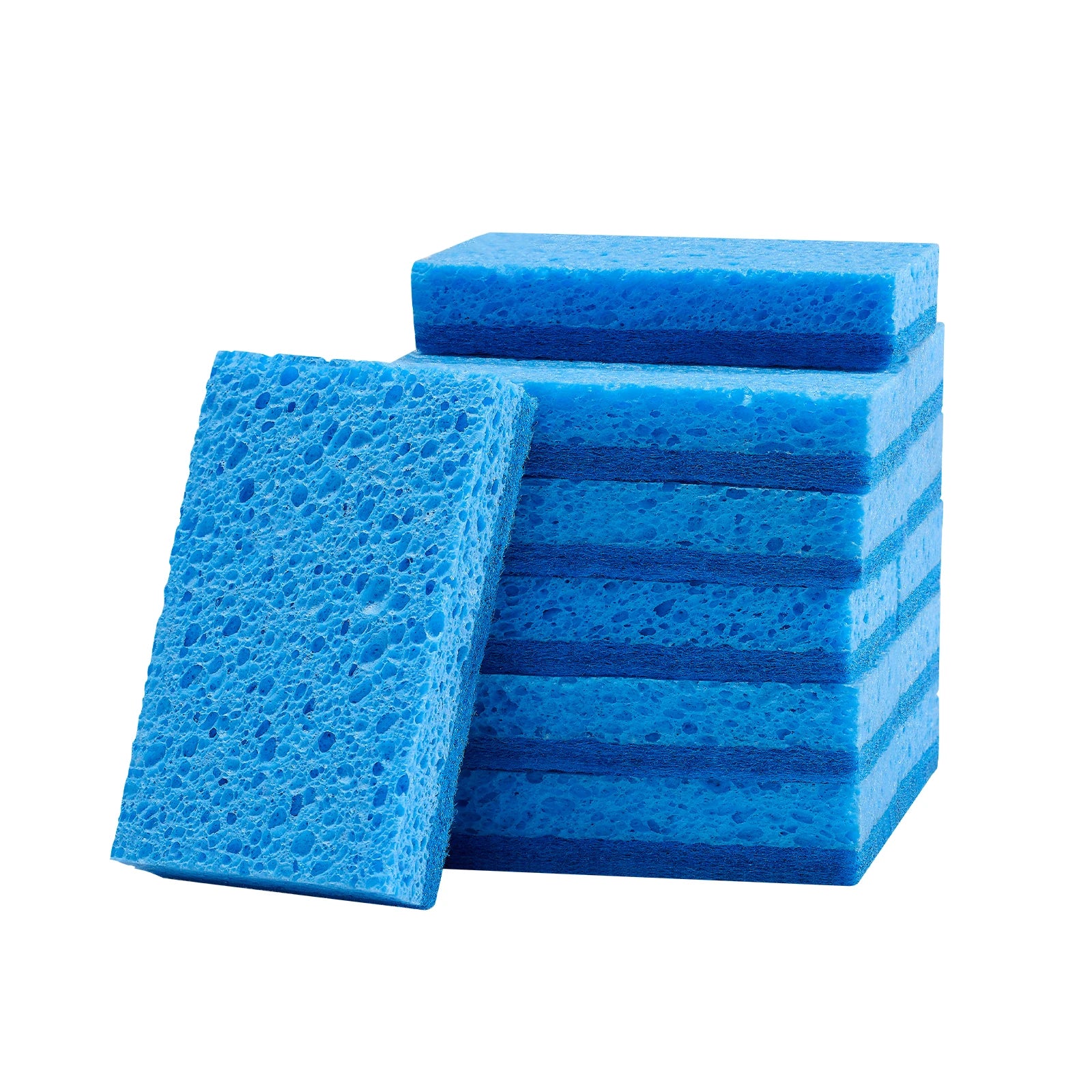12pcs Natural Kitchen Sponges with Honeycomb Absorption Design