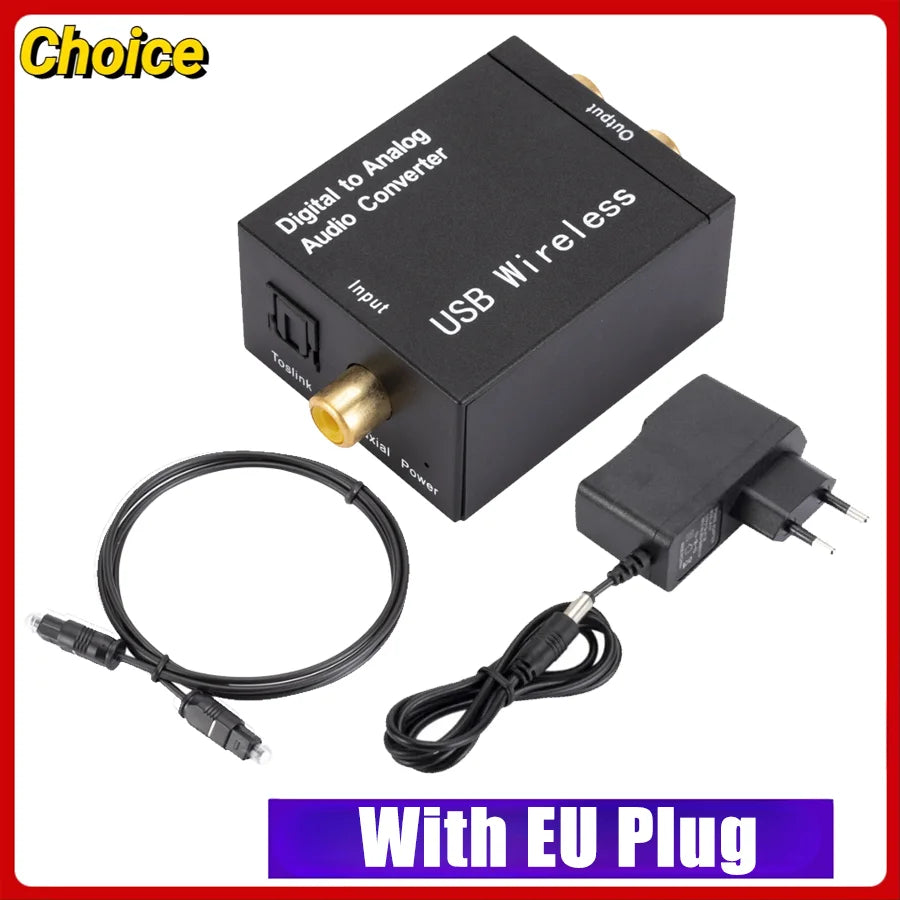 Conversor de áudio ótico e coaxial para RCA