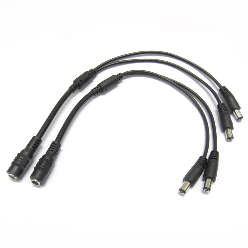 DC 1 Female to 2 Male Power Splitter Cable 5.5 x 2.1 mm 40 cm