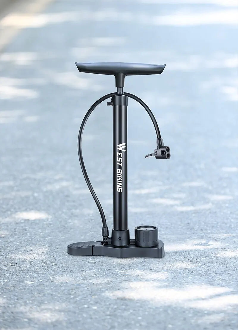 WEST BIKING Biciklistička pumpa 160PSI prenosiva pumpa od nehrđajućeg čelika Schrader Presta ventil inflator za planinske i cestovne bicikle dodaci