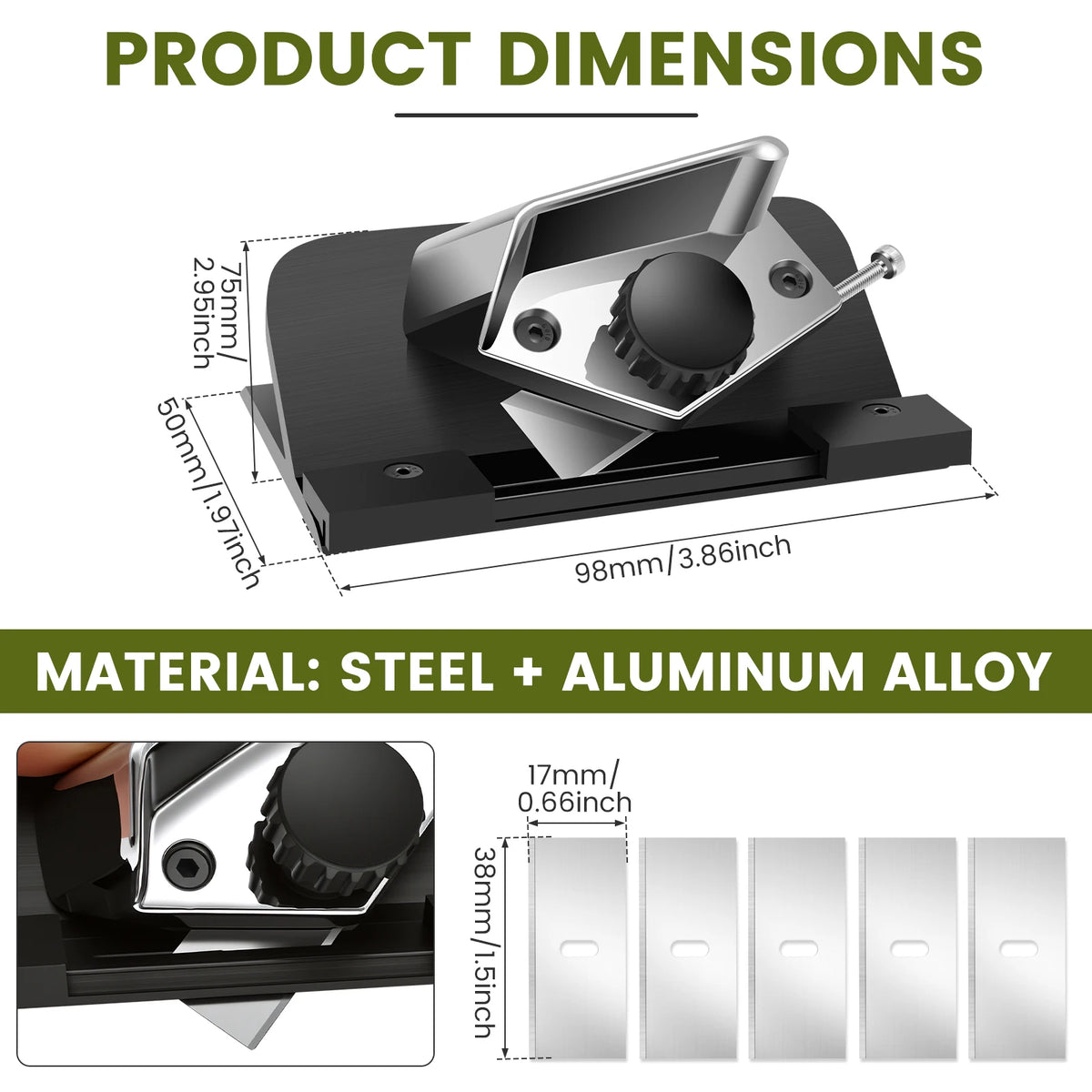 45-Degree Bevel Mat-Board Cutter, Retractable Blade