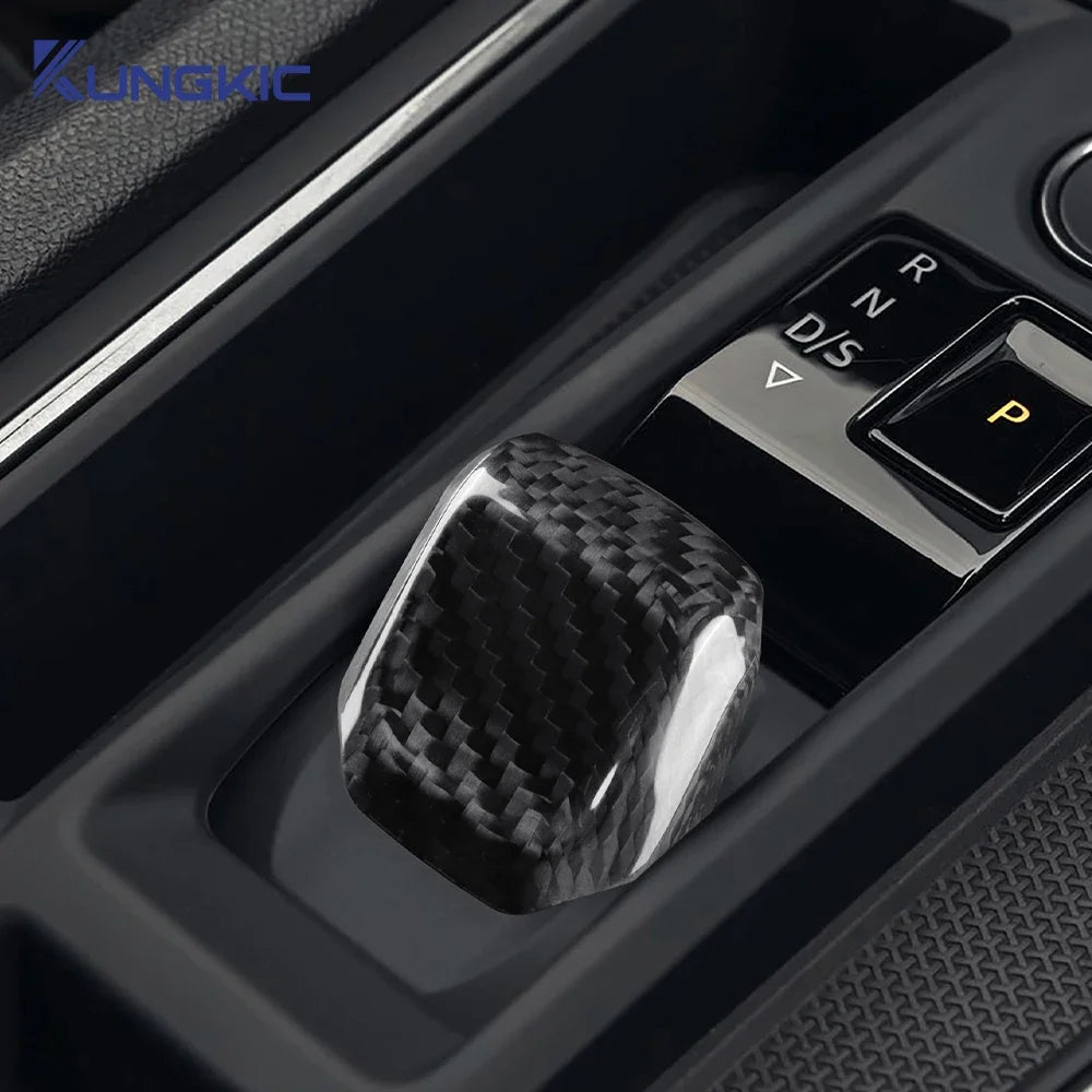 Real Hard Carbon Fiber Gear Shift Knob Trim for Seat/Cupra