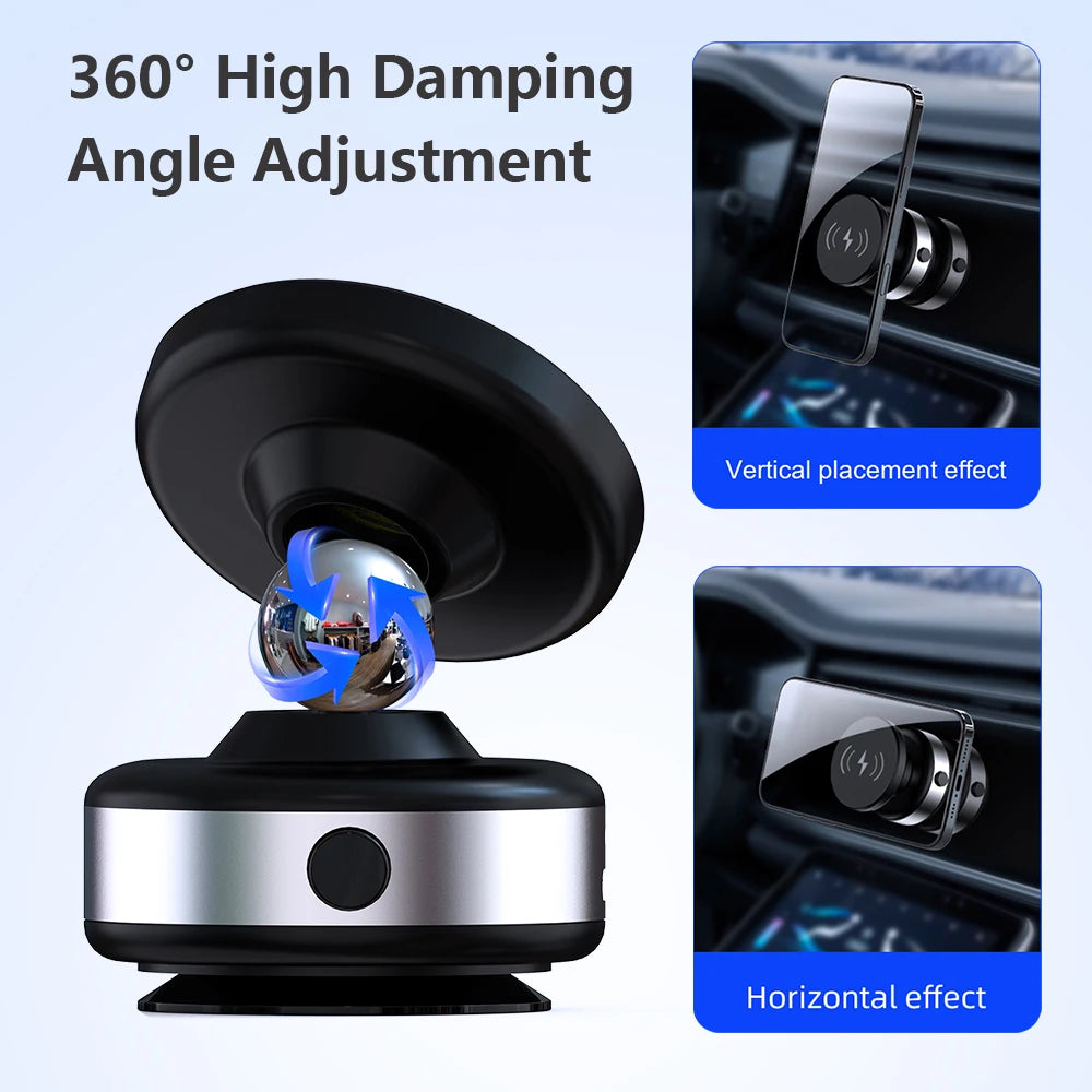 CZ18 Wireless-Charging Phone Mount with Vacuum Base