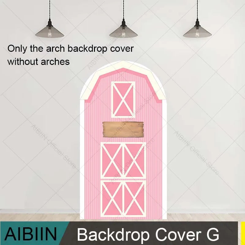 Farm-Themed Arch Backdrop Cover, Stand Excluded