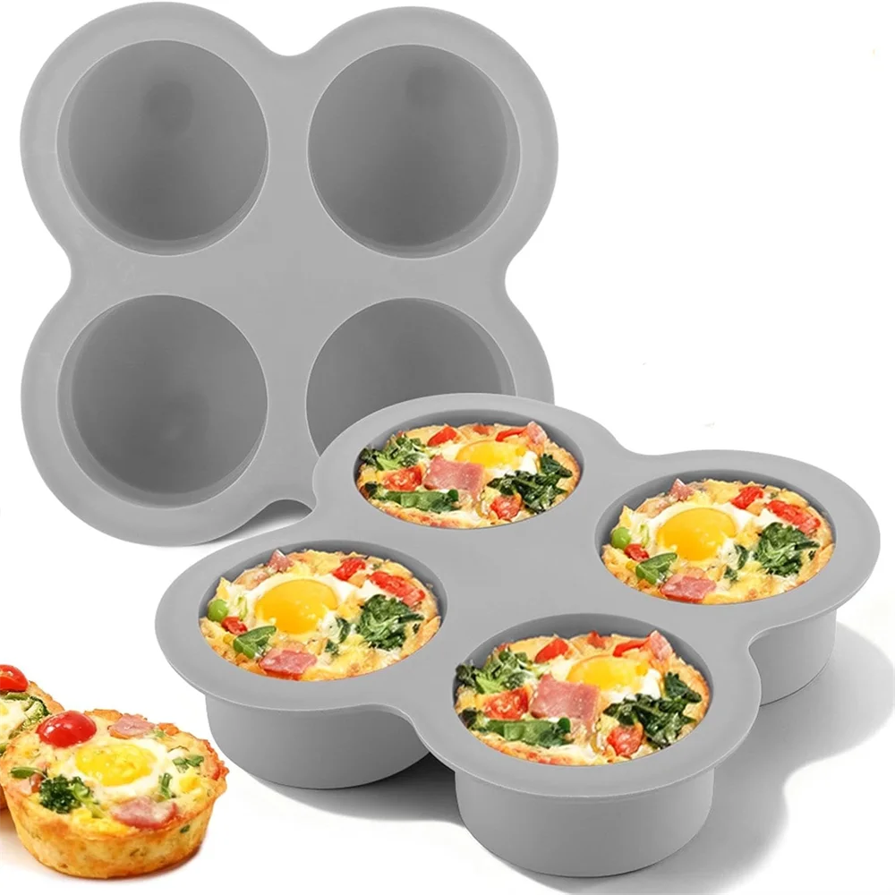 Fire-kop silicone æggeform og mini muffinform