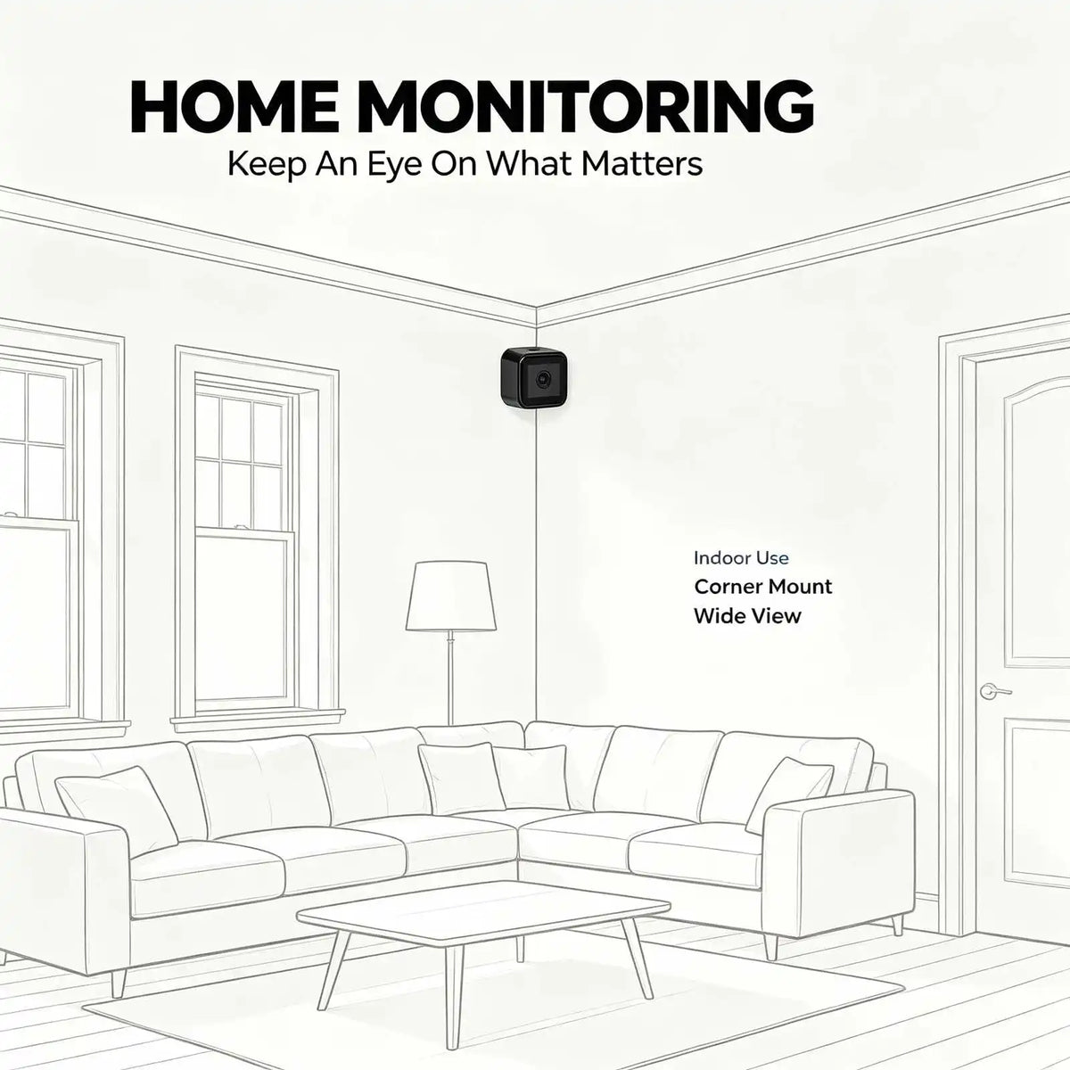 Ultra-kleine quadratische tragbare Heimmonitor-Kamera