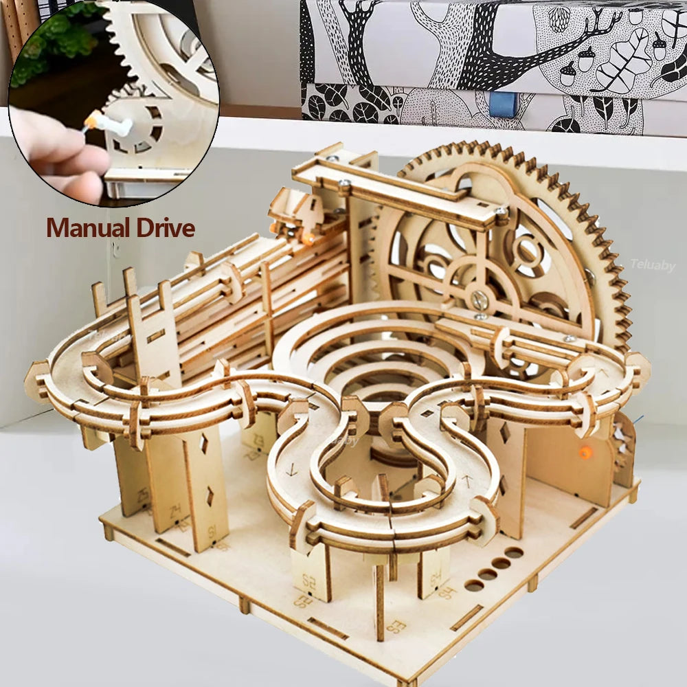 DIY sada 3D puzzle ze dřeva Marble Run