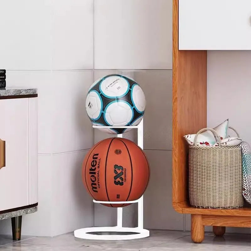 Suporte metálico para bolas desportivas, 1–5 níveis