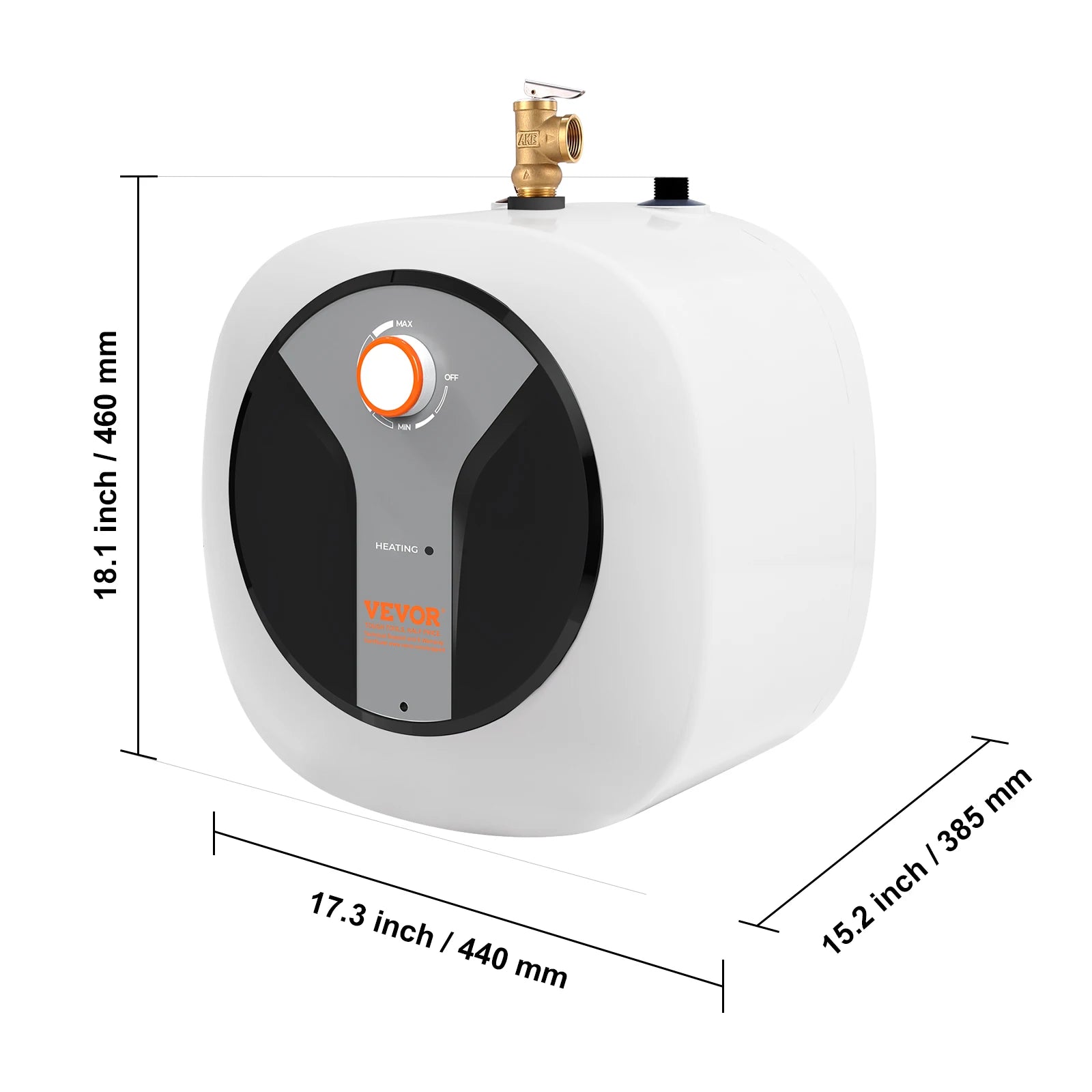 1440W Mini Tank Vandvarmer 2,5 Gallon Under Vask Varmt Vand