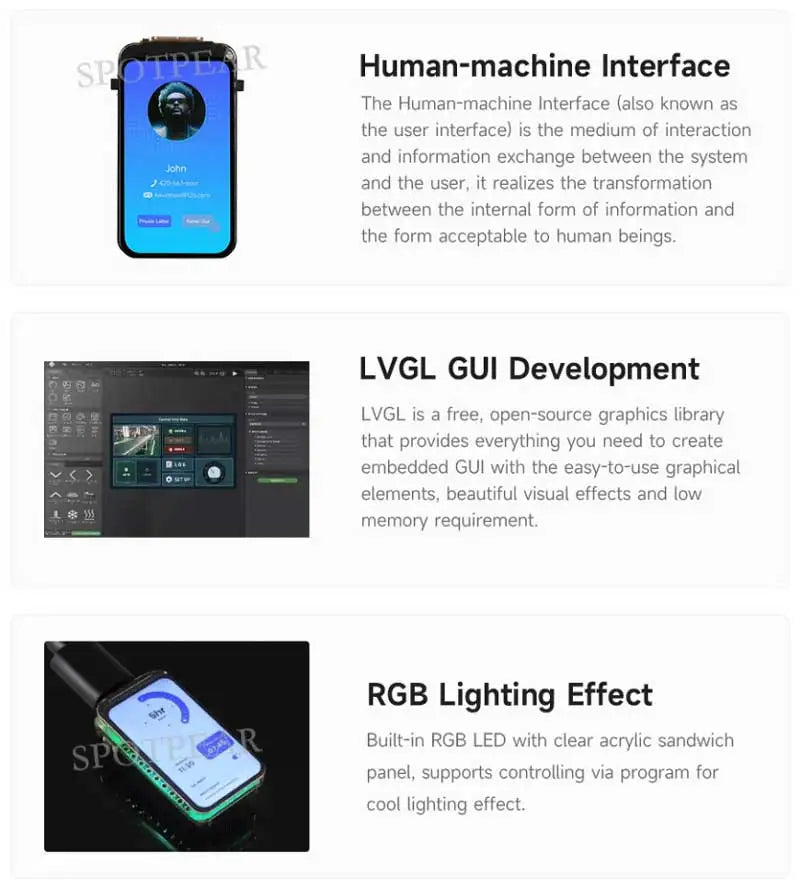 ESP32-C6 1.47-Inch Display Board - Touch Options