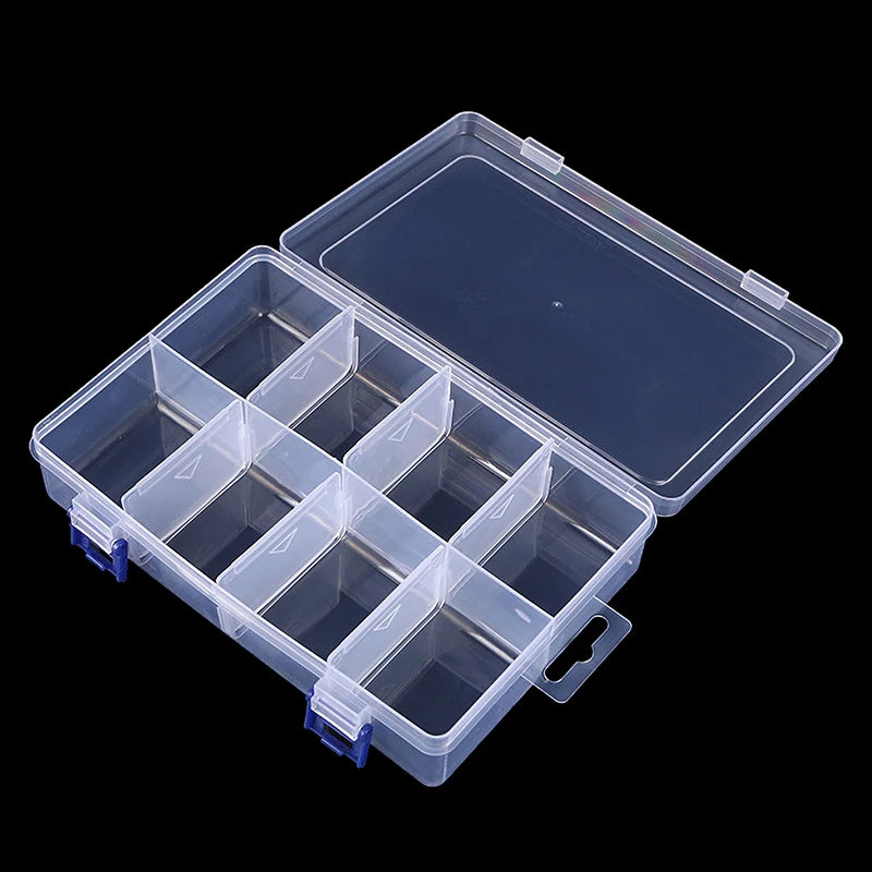 Clear 8-Compartment Storage Box