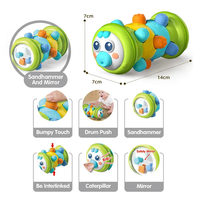 Inflatable Baby Crawling Roller Toy Rattles Games for Babies Development 6 12 Months Baby Crawling toy Fitness Educational Toys 