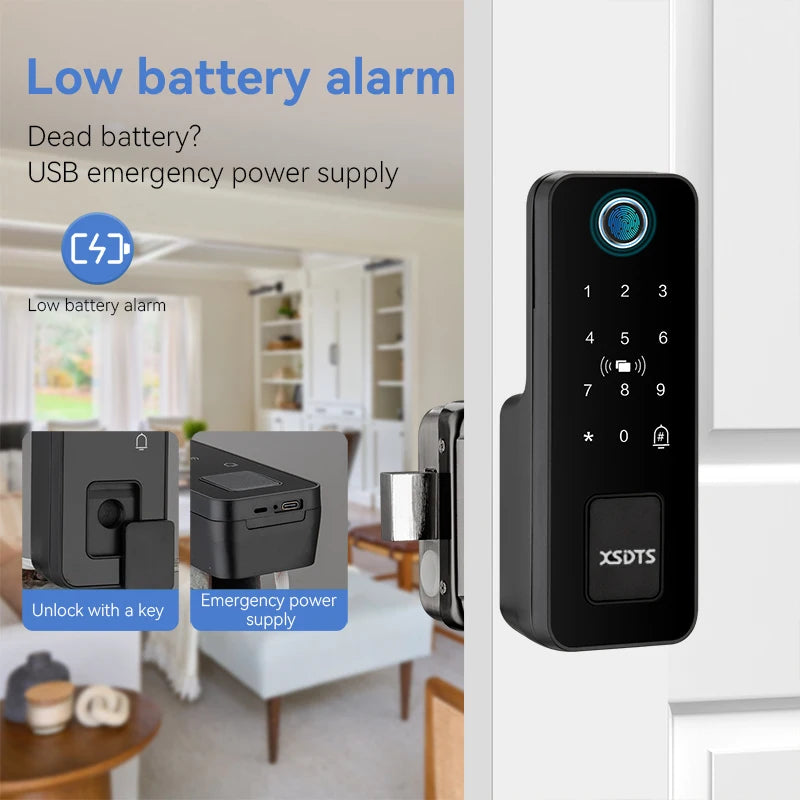 Bluetooth Smart Rim Lock with Access Options