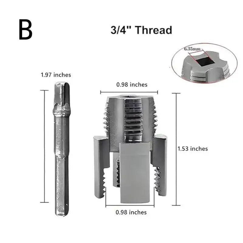 Drill-Compatible PVC Pipe Threading Tool