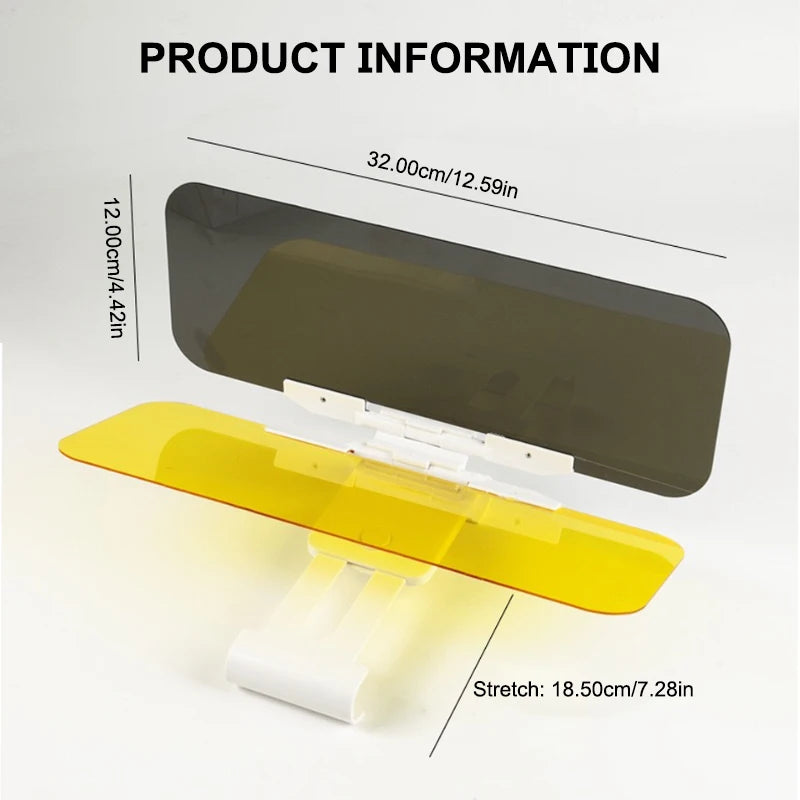 SEAMETAL Windshield Polarized Sunshade 2 in 1 Sun Visor Anti Glare Sun Shade HD Night Vision Goggles UV Blocking Sunglasses