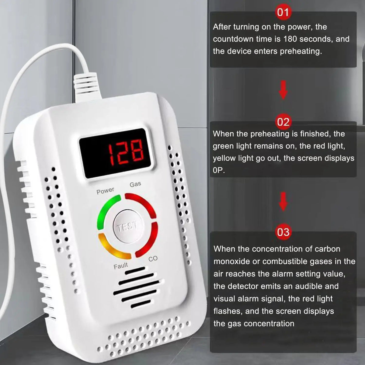 Plug-In Natural Gas and Carbon Monoxide Alarm