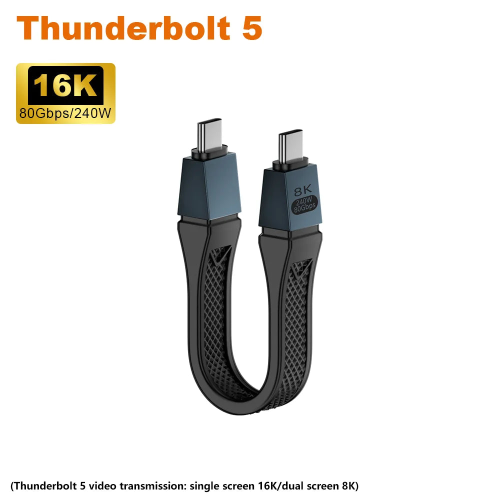 Cabo USB-C curto, 13 cm