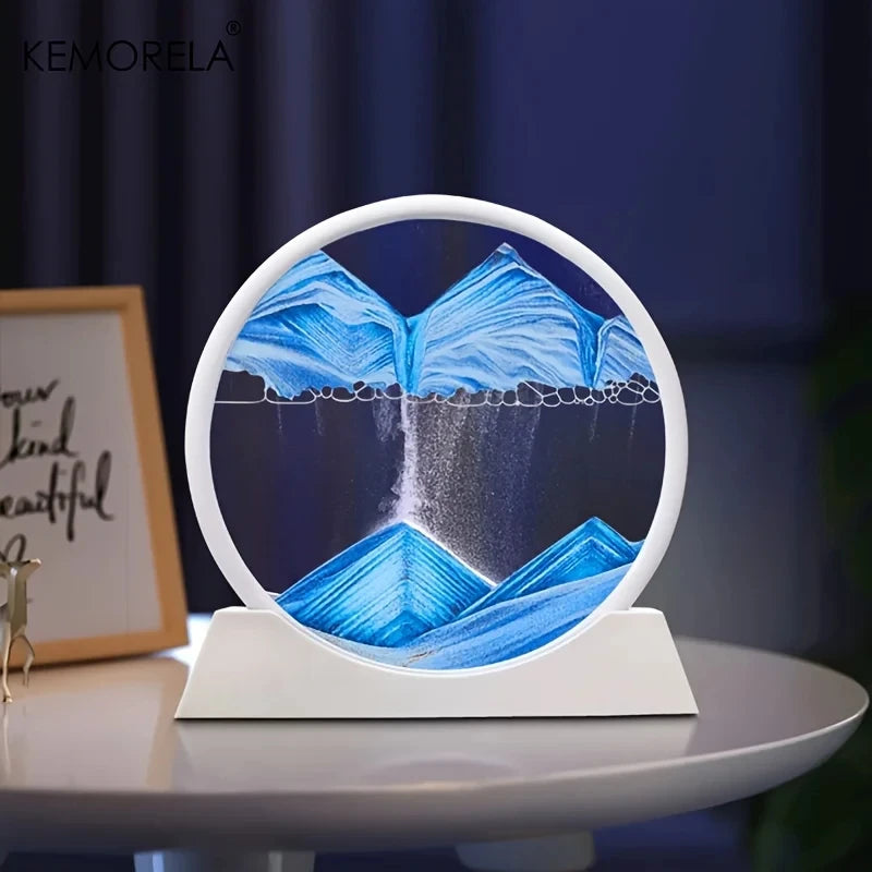 Kulatý pohyblivý pískový umělecký obraz - 18,5 cm