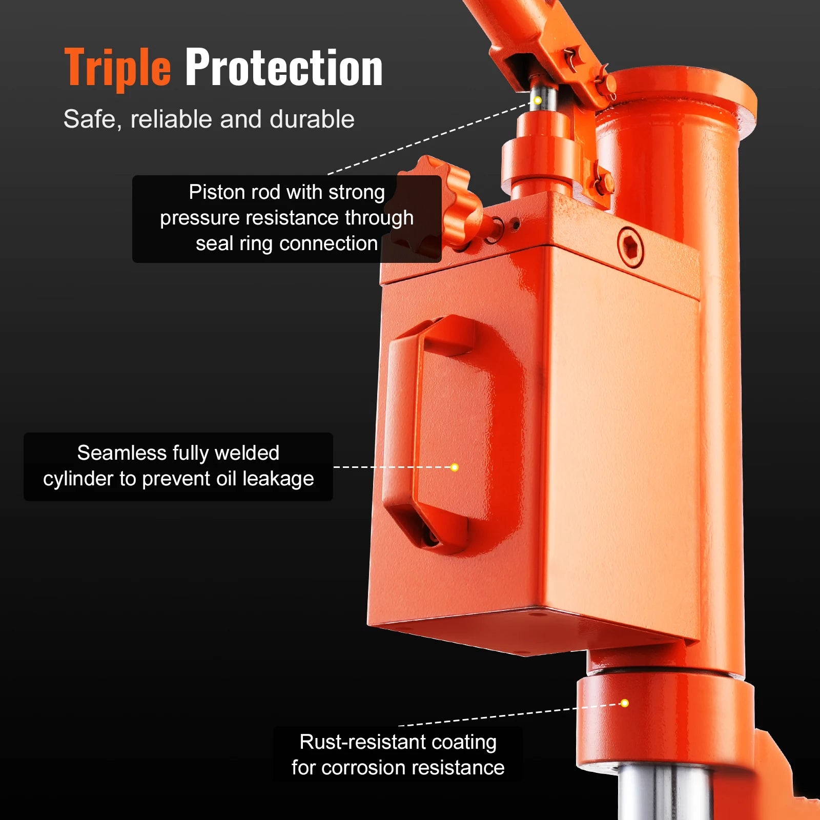 5T/10T Hydraulic Toe Jack with 360° Rotating Base for Machinery