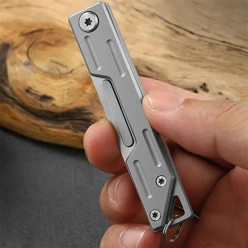 Folding Knife Stainless Steel Pocket Knife With 9 Replaceable Blades, Sharp Hobby Knife Craft Knife Kit 