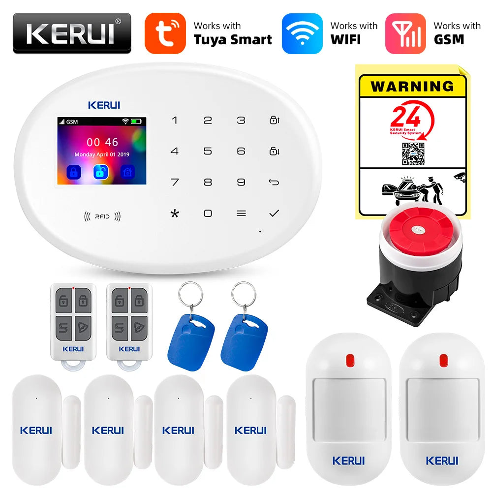 W181/W202 Tuya WiFi a 2G GSM Alarm System