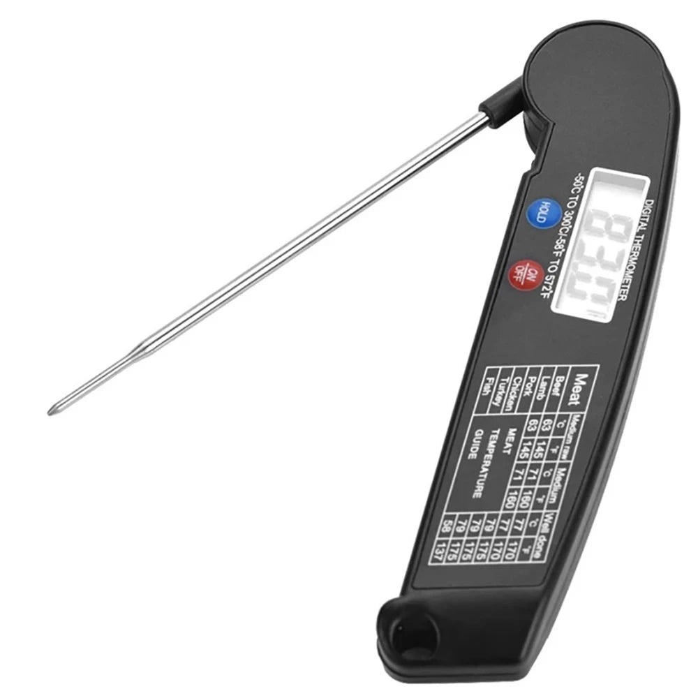 Folding Digital Food Thermometer with Hold Function