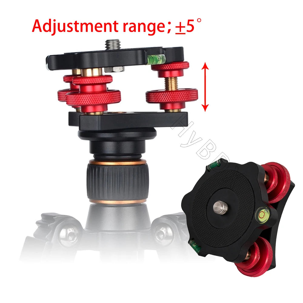 Camera Tripod Levelling Base with Bubble Level