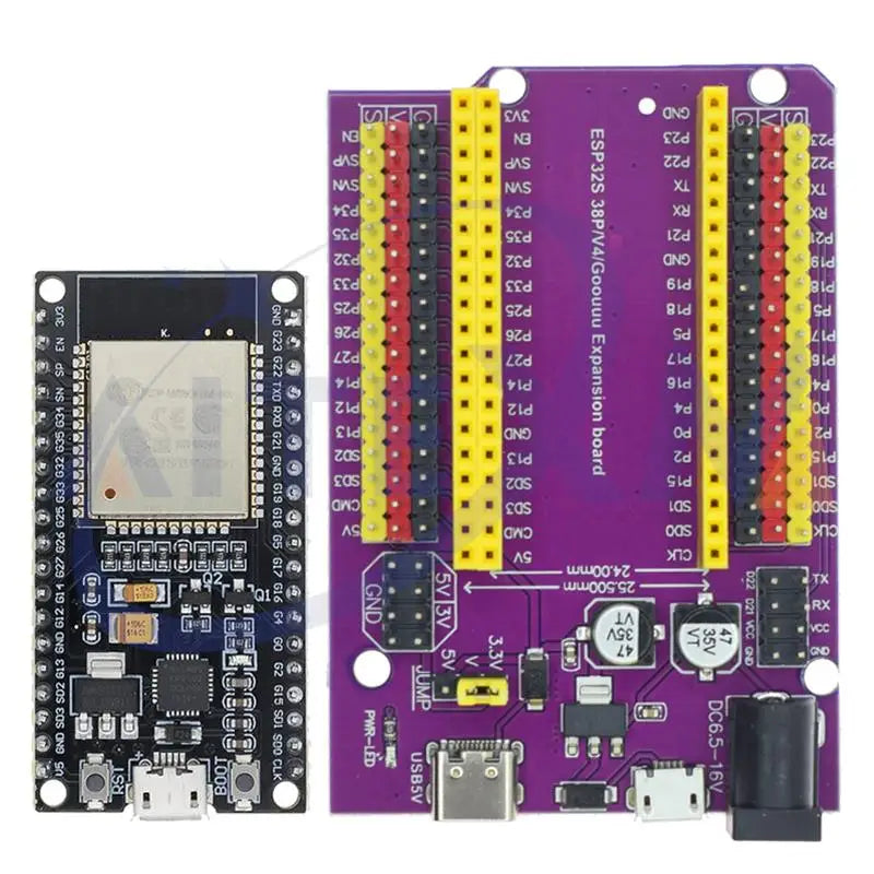 ESP32 38-Pin Board and Expansion Board Options