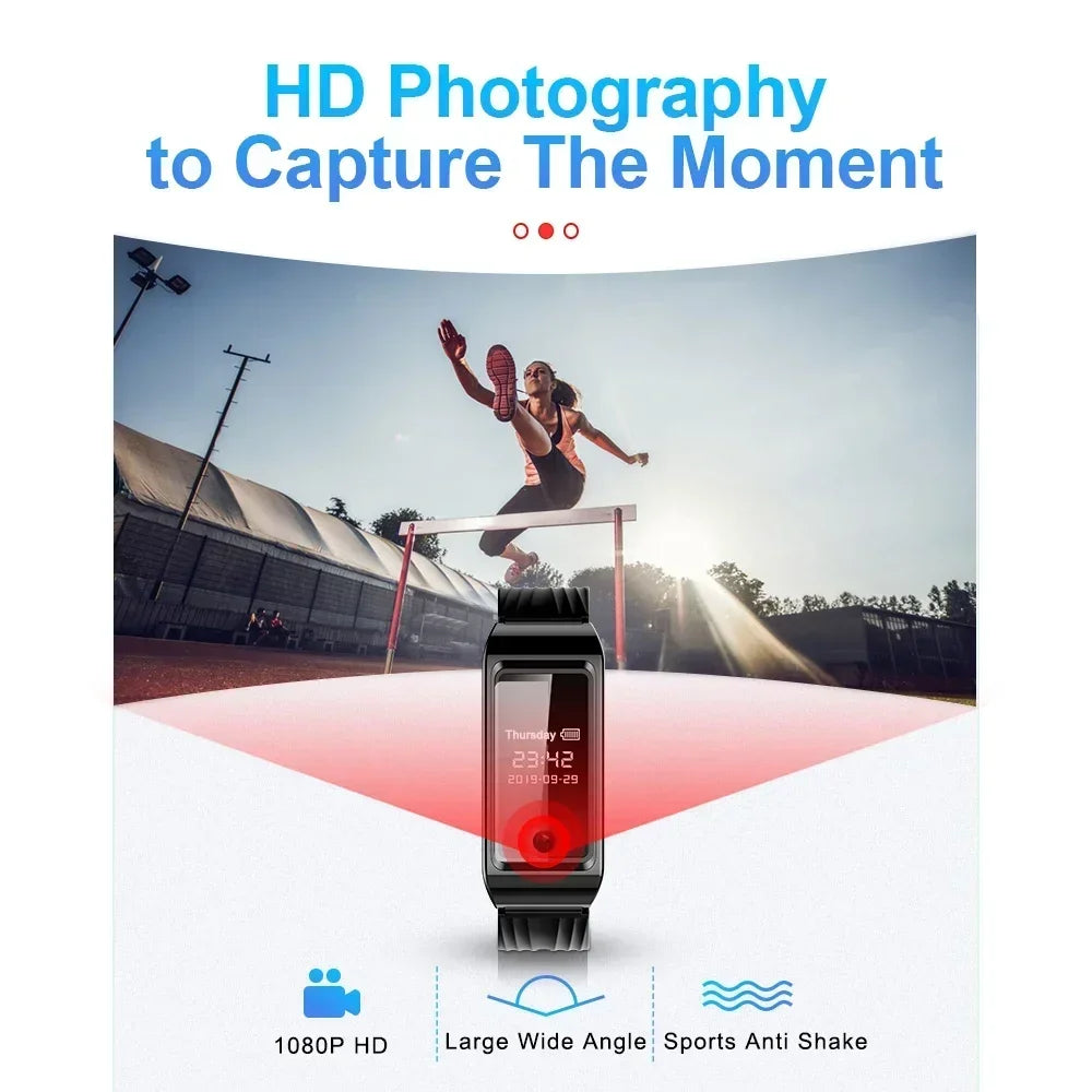 8-64GB Mini Voice Video Recorder 1080P DV Professional Digital Bracelet Dictaphone Portable Home Smart Small Security Camcorder